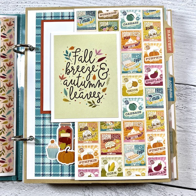 Fall Autumn Scrapbook layout with folding page