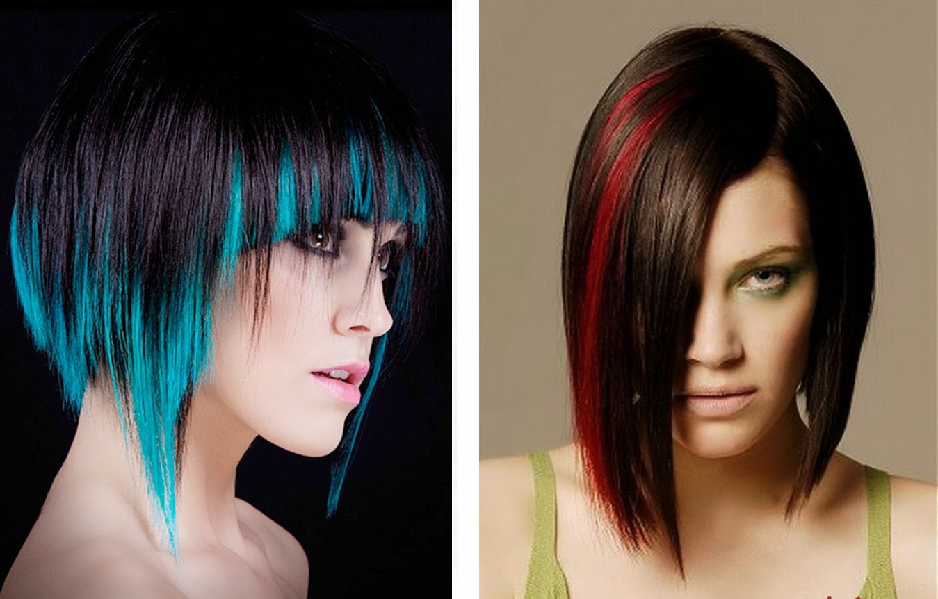 hair color ideas for short hair two color