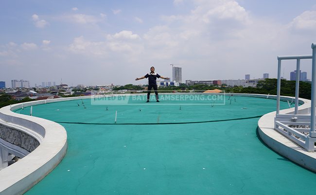 rumah dengan landasan helikopter