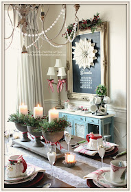 Dining Room Chalk Board-French Farmhouse Vintage Christmas Dining Room- From My Front Porch To Yours
