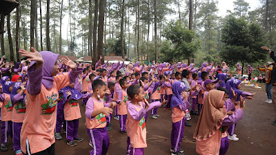 PERPISAHAN SEKOLAH DI LEMBANG | Dengan Konsep Field Trip Outbound meninggalkan kenangan manis