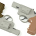 AutoCAD Weapon 3D Modeling - Revolver (Pistol) dwg stl fbx