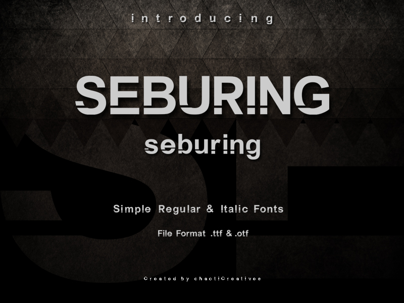 Font Seburing | Free Download Font Seburing | Free Download