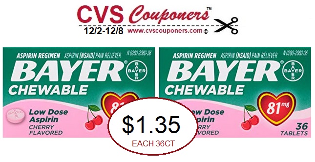 http://www.cvscouponers.com/2018/12/Bayer-Aspirin-Chewable-Tablets-CVS-deal.html