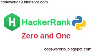 Zeros and Ones in Python - HackerRank Solution