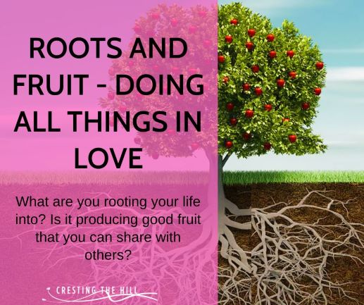 What are you rooting your life into? Is it producing good fruit that you can share with others?