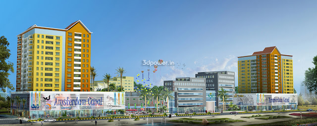 3D  Township Project Rendering In Amsterdam 