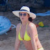 Britney Spears in Yellow Bikini on a Beach in Hawaii