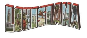 Vintage Louisiana Big Letter