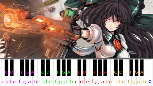 Nuclear Fusion (Touhou) Piano / Keyboard Easy Letter Notes for Beginners
