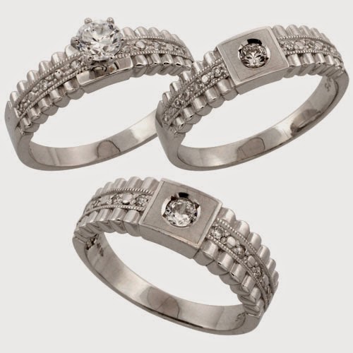 set of wedding ring is usually only consisting of two pieces yes it ...