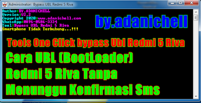 Tools One Click bypass Ubl Redmi 5 Riva