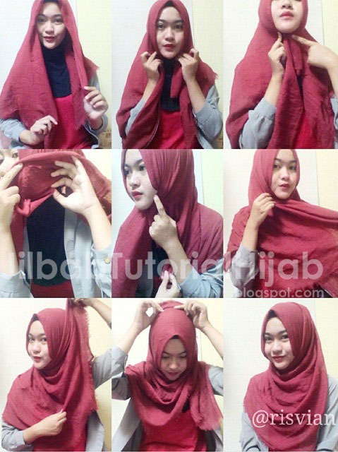 Tutorial Hijab Paris Segi Empat Rawis 2016