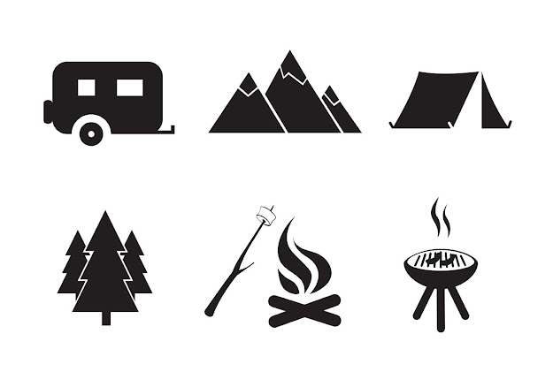  Vector Free Camping Icon Set 
