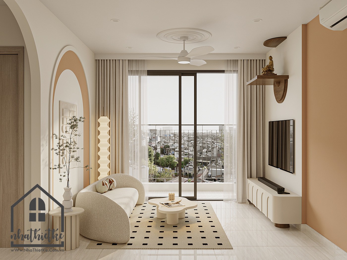 Concept thiết kế nội thất căn hộ 55m2 tòa S2.05 Vinhomes Ocean Park