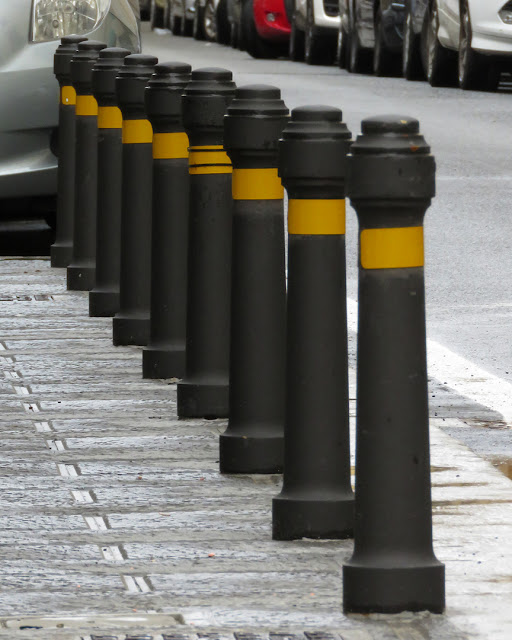 Bollards in a row, Via Michon, Livorno