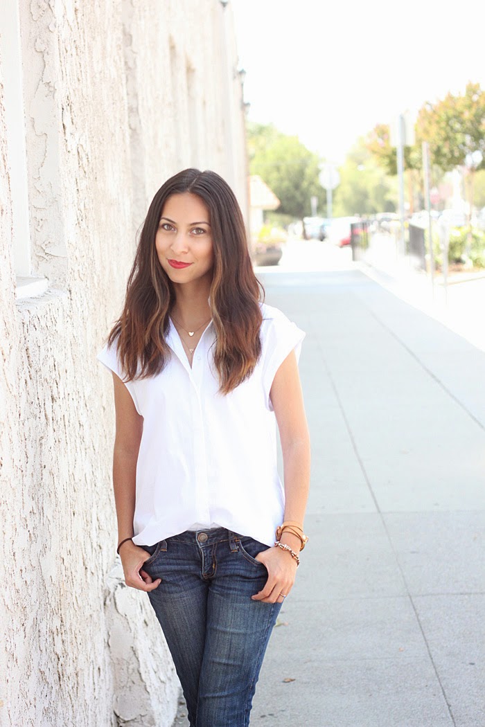 styling a white button down shirt