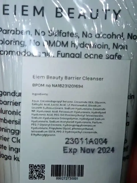 eiem face wash ingredients