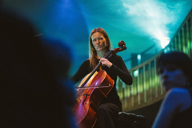 Clare O'Connell performing at Light Night in the Howard Assembly Rooms, Leeds (Photo Tom Arber)