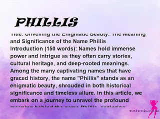 meaning of the name "PHILLIS"