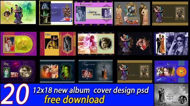 New Wedding Album Cover Design PSD Free Download 12x18