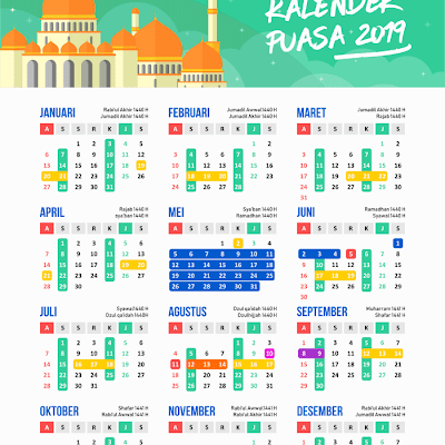 Kalender Puasa Sunnah 2019 Hd