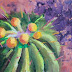 Cactus Buds, Southwest Landscape Paintings by Arizona Artist Amy Whitehouse