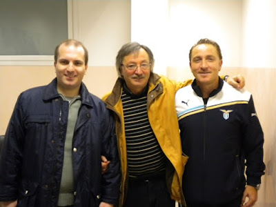 Roma. Conferenza Pre-Costituzione ARGOS Soccer TEAM Forze di Polizia Nella foto: Alessio Calfapietra (Redazione TuttoMercatoWeb),  Ennio Abbondanza (Radio Centro Suono Sport), Marco Alboni  (Allenatore Giovanili S.S. Lazio)