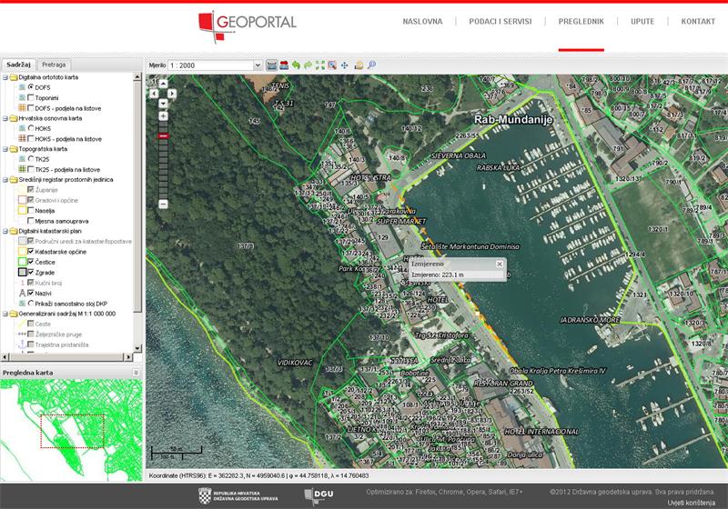 geoportal karta Katastar i Gruntovnica geoportal karta