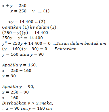 Add Math dan Anda !!: Bab 4 : Persamaan Serentak