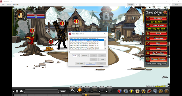 Free AQW Badges with Packet Spammer