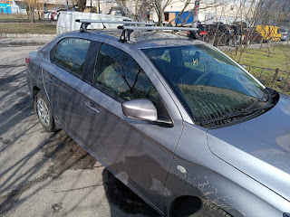 Installation Roof rack bar CRUZ Citroen C-Elysee / Peugeot 301