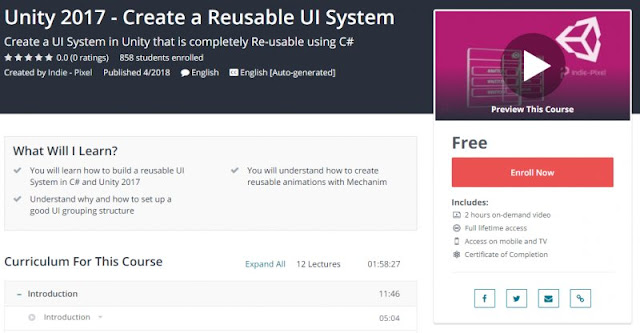 [100% Free] Unity 2017 - Create a Reusable UI System