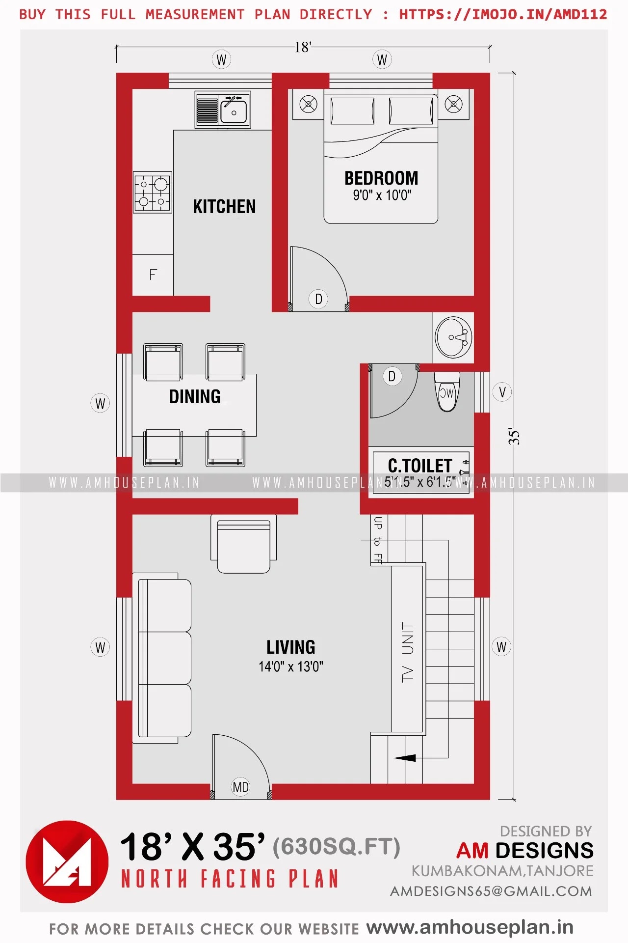 18 x 35 Best Budget Friendly House Plan 2023