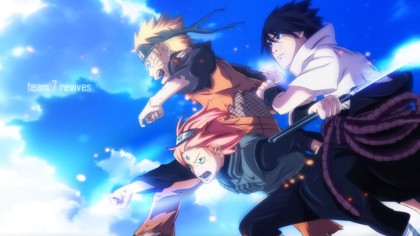 Team 7 Naruto Sakura Sasuke 3d Wallpaper HD