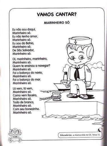 Atividades de Português - 1º ano - Para imprimir - Vamos cantar