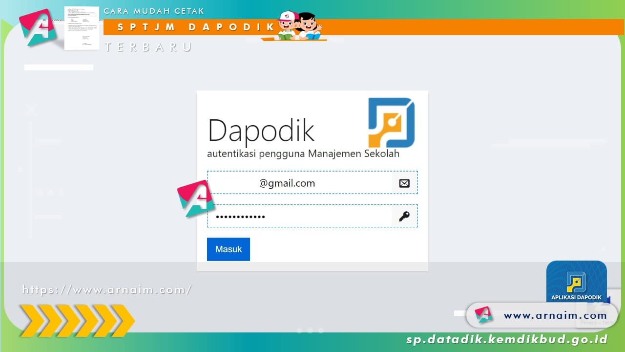 ARNAIM.COM - CARA MUDAH CETAK SPTJM DAPODIK TERBARU (3)