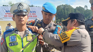 Kapolres Toraja Utara Pimpin Apel Gelar Pasukan Operasi Keselamatan Pallawa 2024