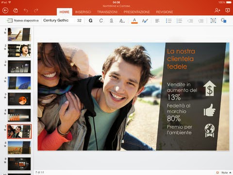 Microsoft PowerPoint per iPad