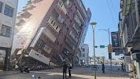 An earthquake in Taiwan shook a residential building