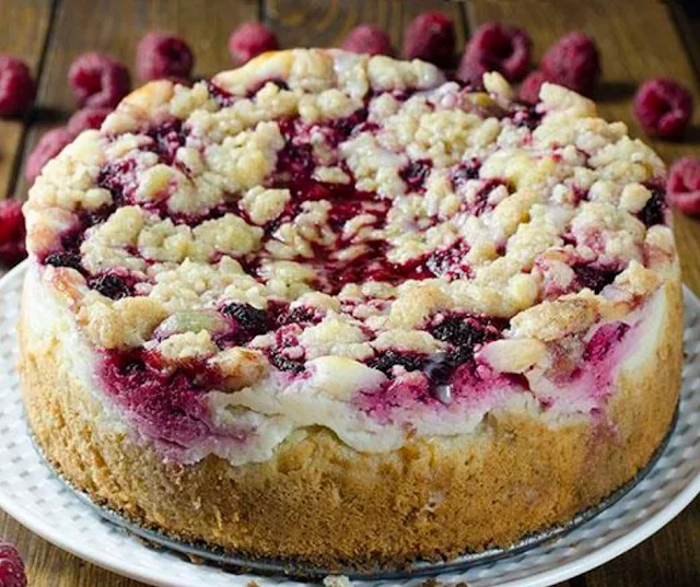 Raspberry Cream Cheese Coffee Cake