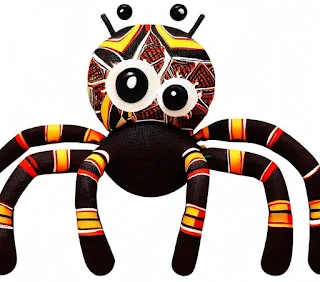 cute spider made of African fabric