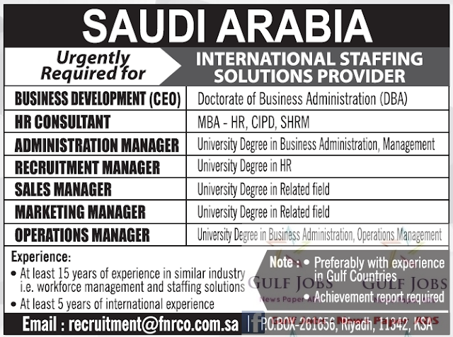 KSA Job vacancies