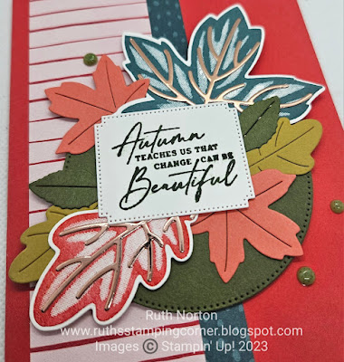 stampin up, autumn leaves