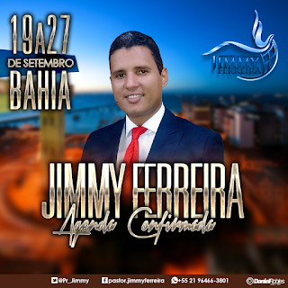 Cartaz De Agenda Pastor  Pastor Jimmy Ferreira 