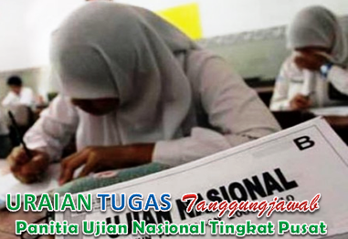 Tugas Panitia Ujian Nasional Tingkat Pusat