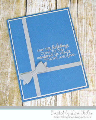 Wrapped in Peace, Hope, and Love card-designed by Lori Tecler/Inking Aloud-stamps and dies from Clear and Simple Stamps