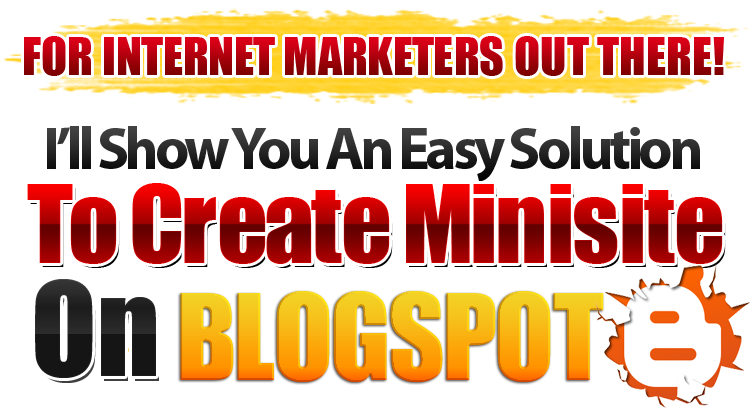 minisite blogspot template