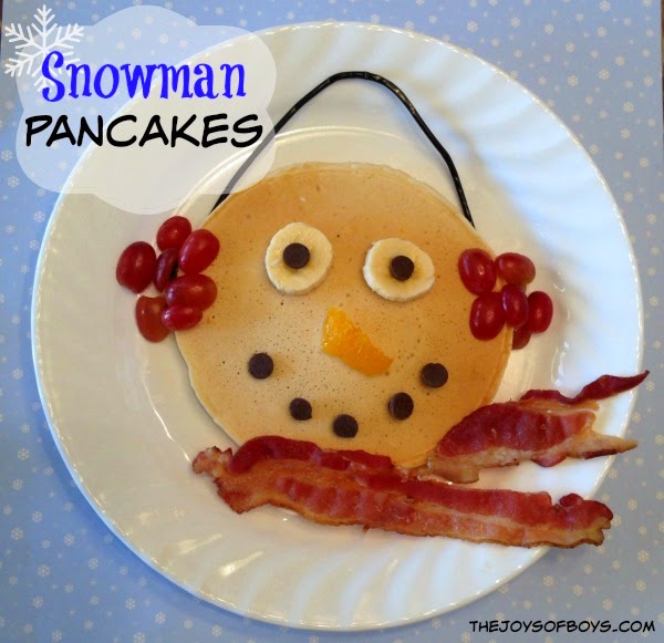 Snowman Pancakes from The Joys of Boys