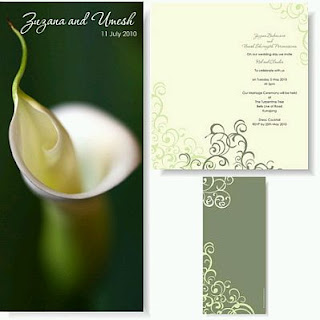 Wedding cards and invitations with callas lilies, part 1